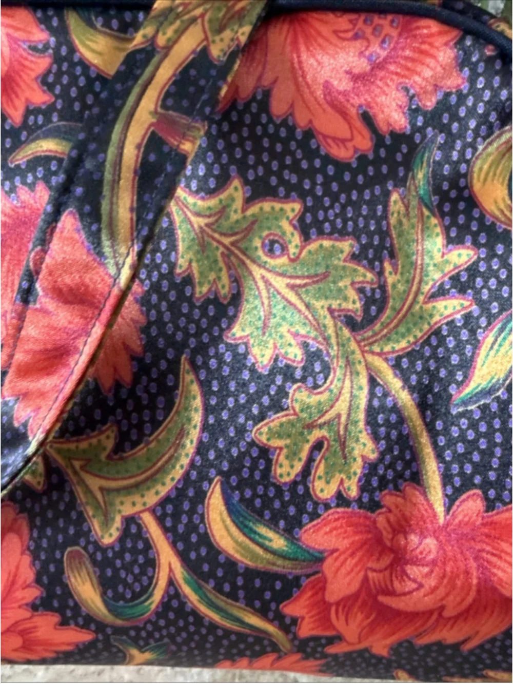 Trina Inc Floral Cosmetic Travel Bag 1960s